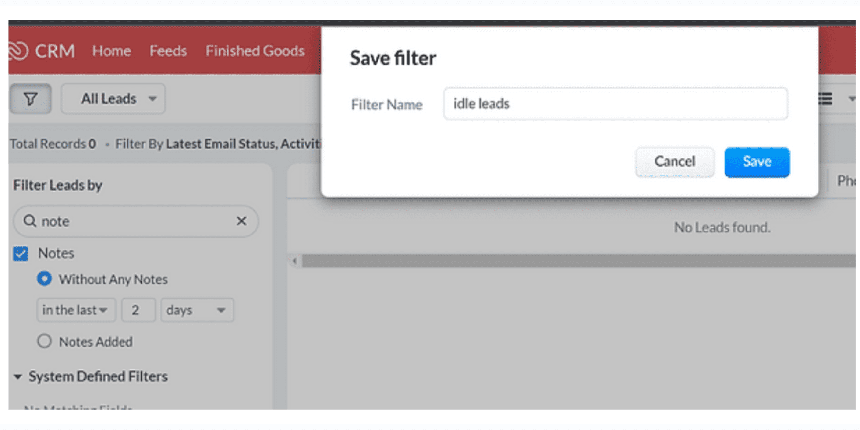 ADVANCED FILTERS IN ZOHO CRM